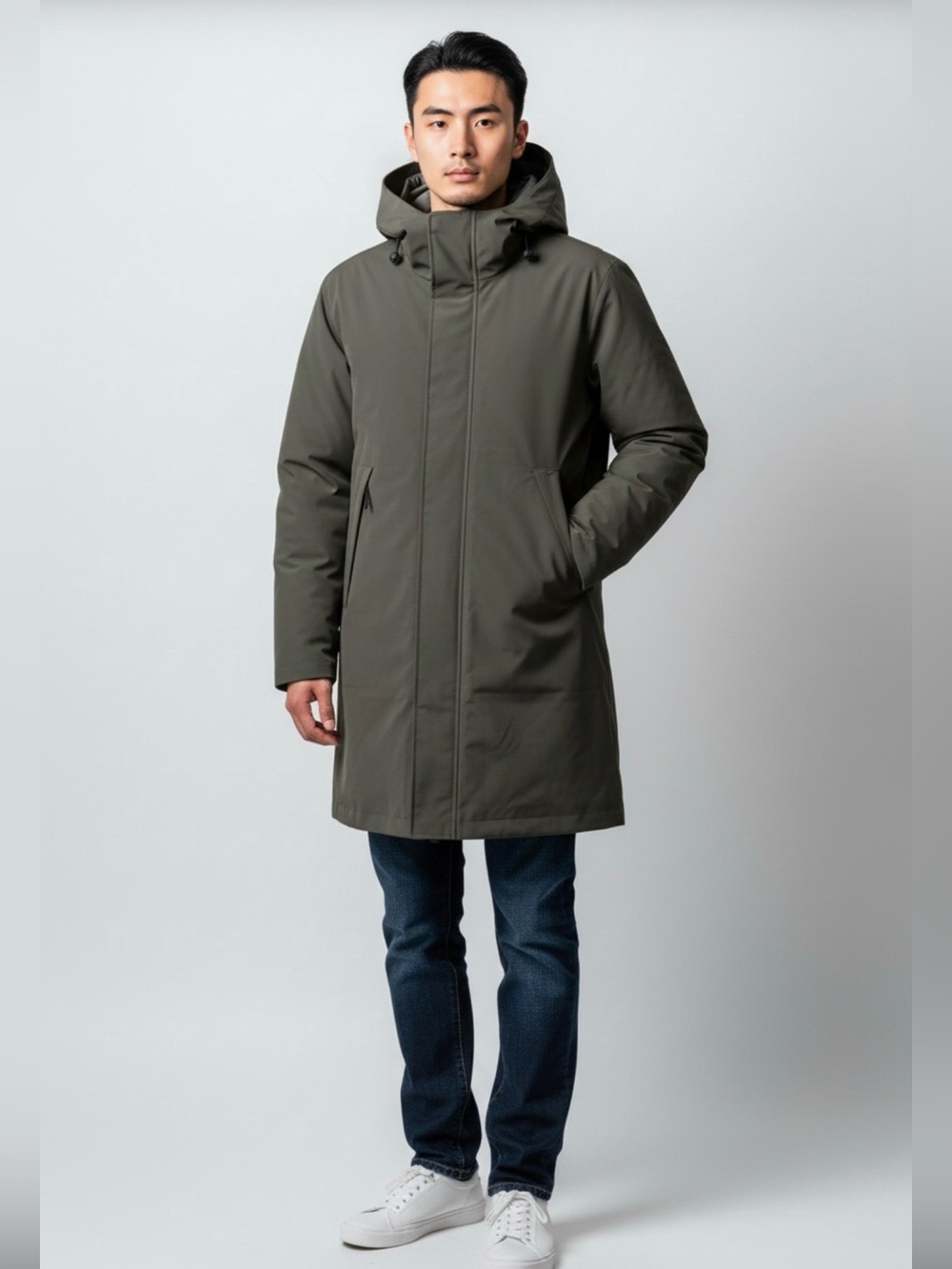 Abercrombie & Fitch Ultra 3-in-1 Multi-Wear Parka Real Down Olive Large NWT